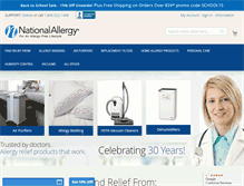 Tablet Screenshot of natlallergy.com